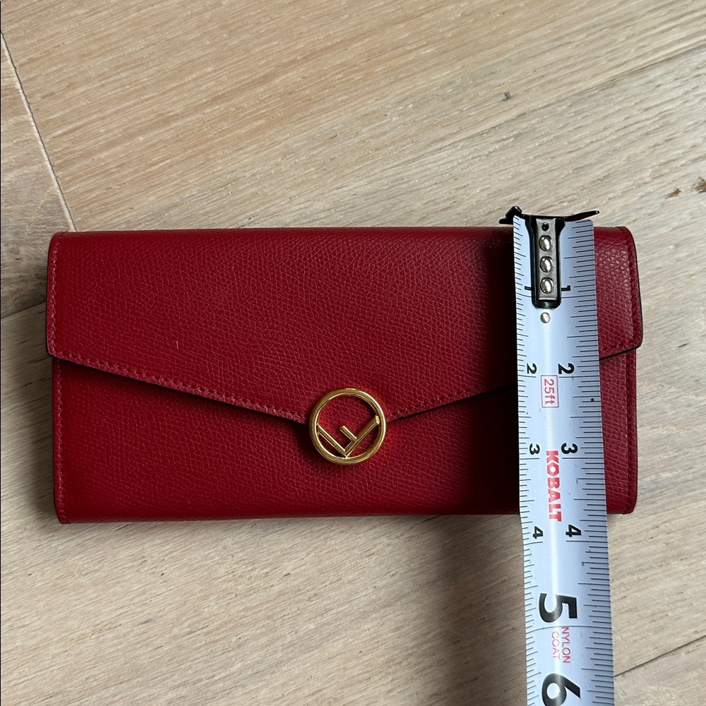 fendi f is fendi continental wallet Elegant Red Leather Wallet - Picture 12 of 14